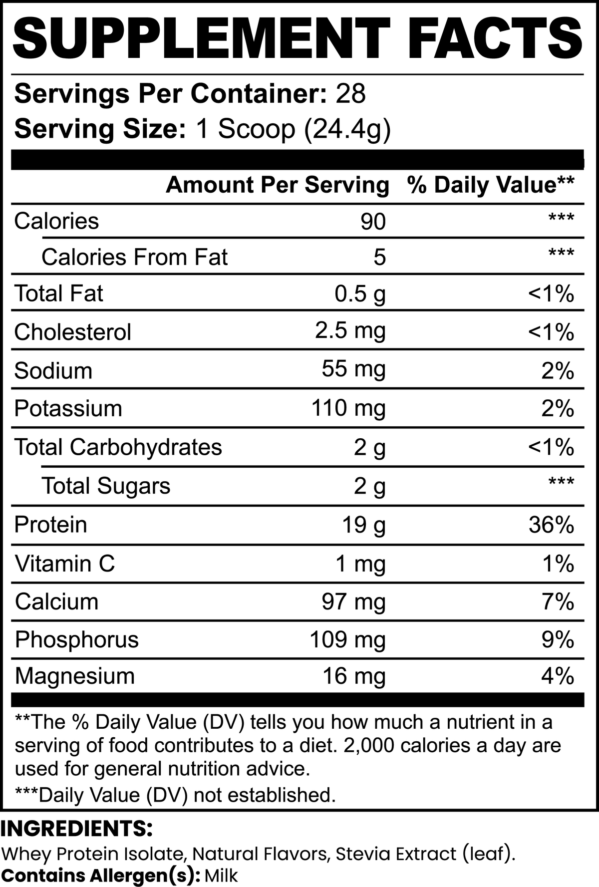 Whey Protein Isolate                     (Vanilla)
